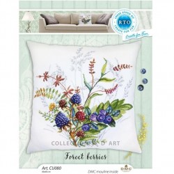 Metsän marjoja -ristipistotyyny CU080