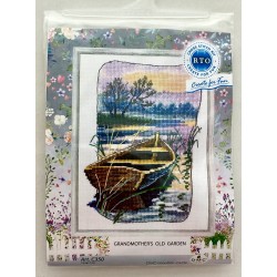 Soutuvene iltaruskossa-ristipistotyö C350