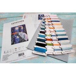 Kesäyö-ristipistotyö L8060