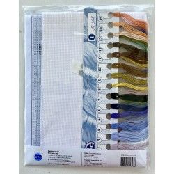 Kiviperhe-ristipistotyö M968