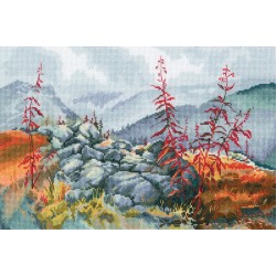 Syksyinen tunturi -ristipistotyö M933