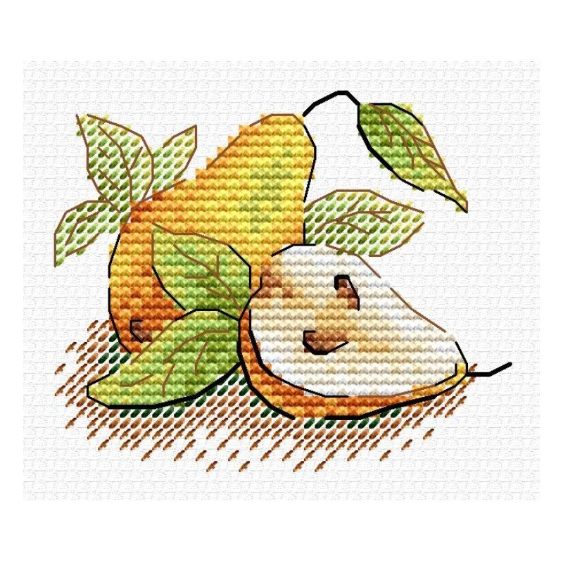 Päärynä-ristipistotyö M-740