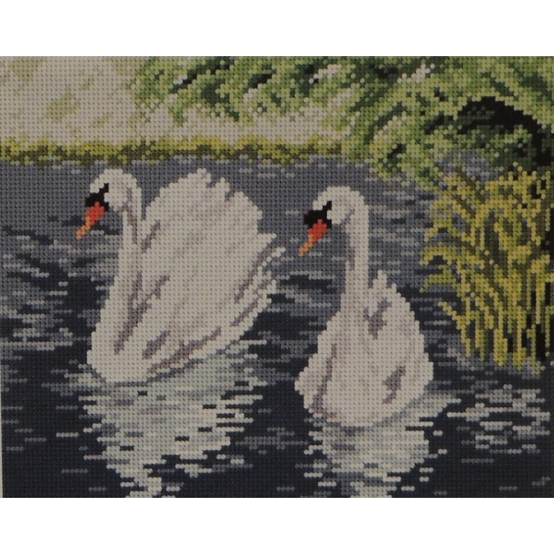 Joutsenet järvellä -kanavatyö 1974H ilman lankoja