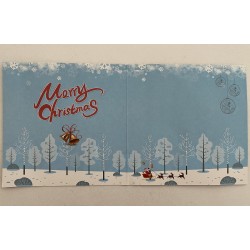 Joulupukki ja reki -timanttimaalauskortti HK27