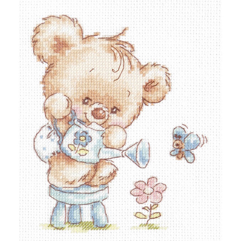 Minun kukkani -ristipistotyö 17-17