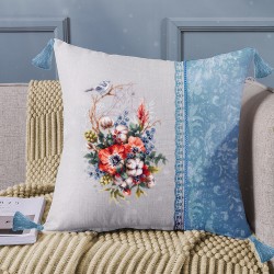 Unikko ja puuvilla -ristipistotyö 210-301