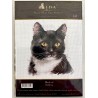 Mustavalkoinen kissa -ristipistotyö 1-37