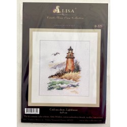 Majakka kylmän meren rannalla -ristipistotyö 0-225