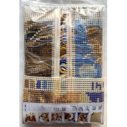 Ruskea kissa -ristipistotyyny PN-0149441