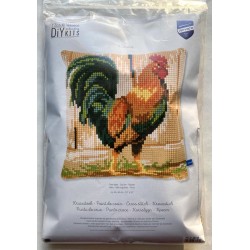 Värikäs kukko -ristipistotyyny PN-0148108