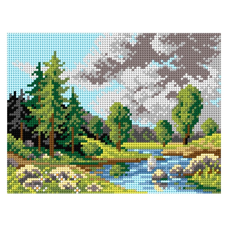 Jokimaisema-kanavatyö 2058F ilman lankoja