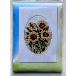 Auringonkukat-ristipistokortti 6099