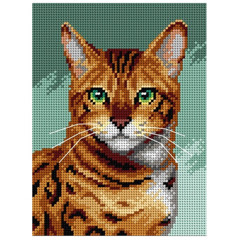 Bengalin kissa -kanavatyö 3362F ilman lankoja