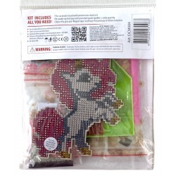 Pinkkiharjainen yksisarvinen -timanttimaalausmagneetti  DCM084