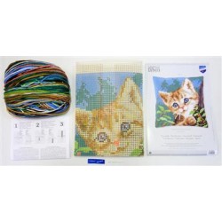 Kissa puussa -ristipistotyyny PN-0156599