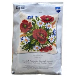 Kesäkukkia-ristipistotyyny PN-0008562