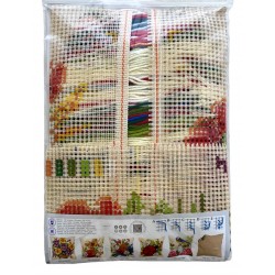 Kesäkukkia-ristipistotyyny PN-0008562