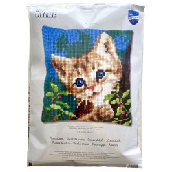 Kissa puussa -ristipistotyyny PN-0156599