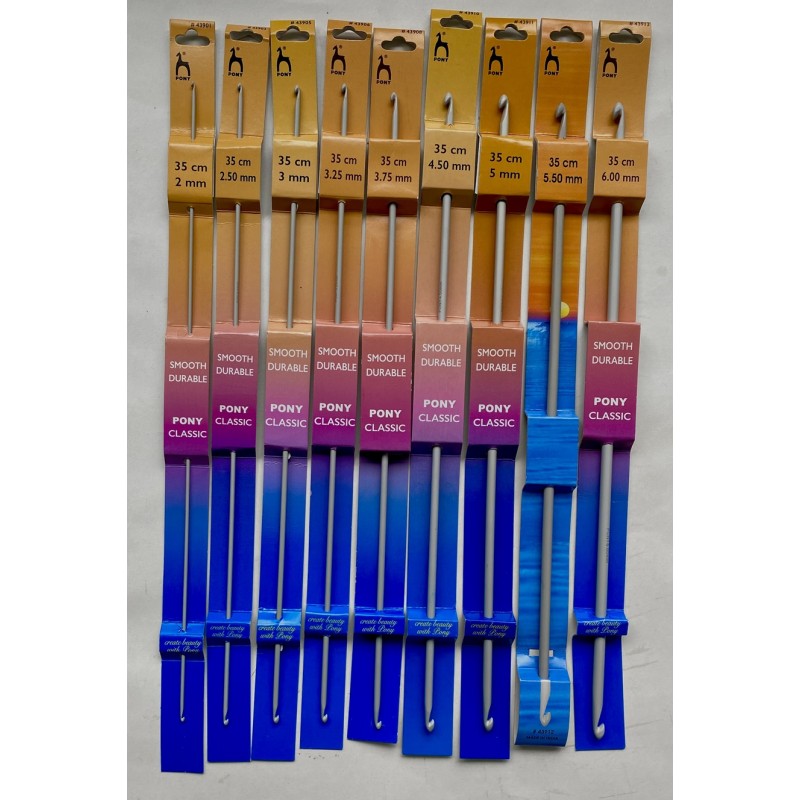 Tunisialainen koukkuamiskoukku 2.00-8.00 mm pituus 35 cm