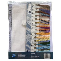 Auringonlaskun maisema -ristipistotyö M1021