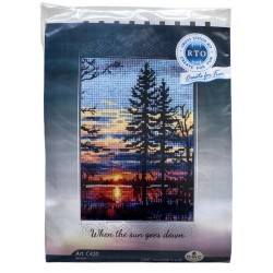 Kun aurinko laskee -ristipistotyö C420