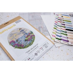 Hiljaisuus-ristipistotyö HJ003