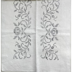 Onnenruusu ristipistokaitaliina 42x115 cm ilman lankoja K-024