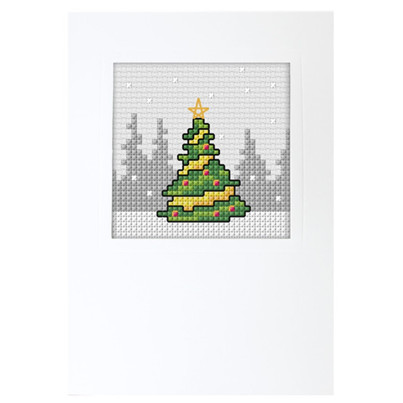 Joulukuusi pihalla -joulukortti 6309