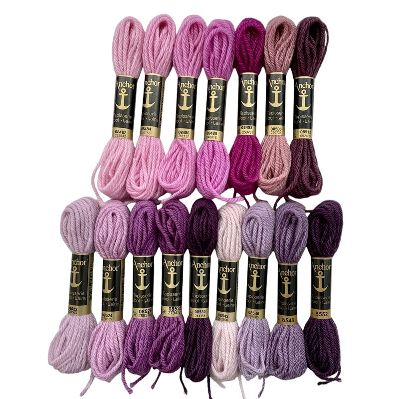 Purppurat-punalilat villakirjontalangat 8482-8552