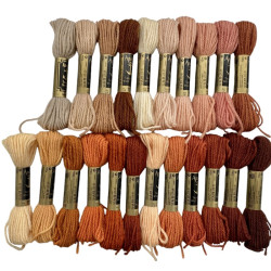 Ruskeat - punaruskeat villakirjontalangat 9482-9566