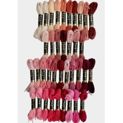 Roosat-aniliininpunaiset villakirjontalangat 8392-8458