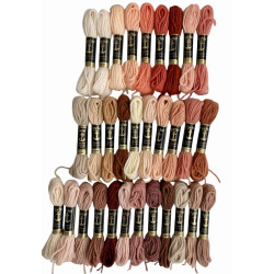 Vaaleanpunaiset-ruskeanpunaiset villakirjontalangat 8292-8368