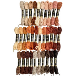 Ruskeat - punaruskeat villakirjontalangat 9482-9566