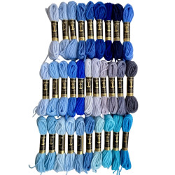 Siniset-harmaansiniset villakirjontalangat 8682-8744