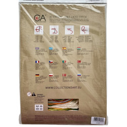 Keltaiset kukat maljakossa -kanavatyö 6196K