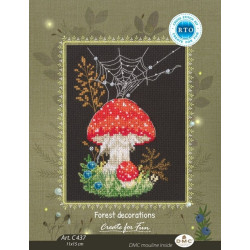 Metsän koristeita -ristipistotyö C437