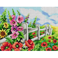 Kukat ja aita -kanavatyö 2583J ilman lankoja