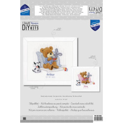 Nalle, kani ja koira -ristipistotyö PN-0021666