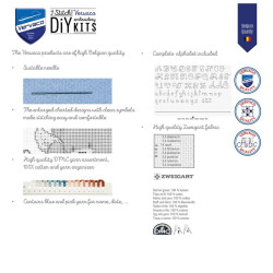 Nalle, kani ja koira -ristipistotyö PN-0021666