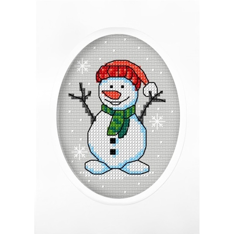 Lumiukko-joulukortti 6286