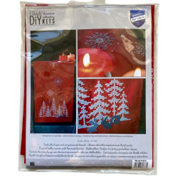 Joulukuuset ja metsän eläimet -ristipistokaitaliina PN-0171573