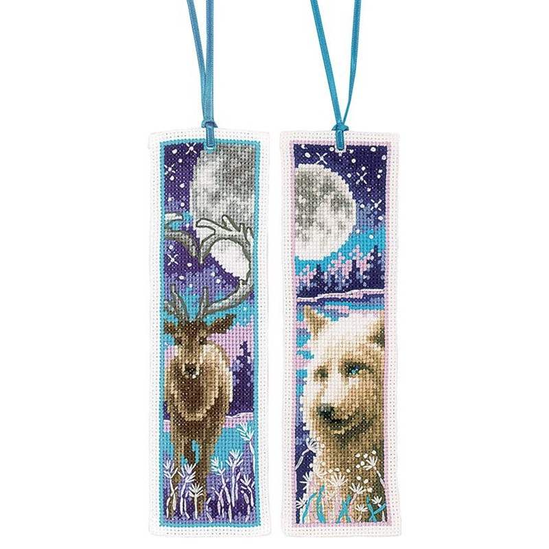 Peura ja susi kuutamolla -kirjanmerkit PN-0187476