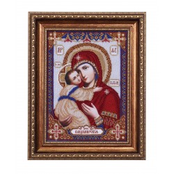 Vladimirin jumalanäidin ikoni -helmikirjontatyö TN-384