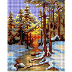 Talvinen maisema -kanavatyö 2750H ilman lankoja