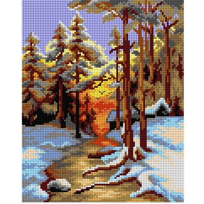 Talvinen maisema -kanavatyö 2750H ilman lankoja