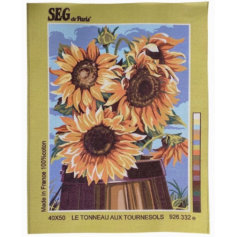 Auringonkukat -kanavatyö 926.332 ilman lankoja