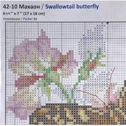 Ritariperhonen-ristipistotyö 42-10