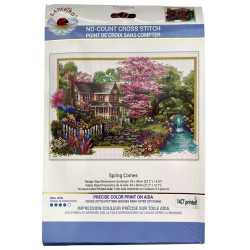 Kevät tulee -ristipistotyö 740.058