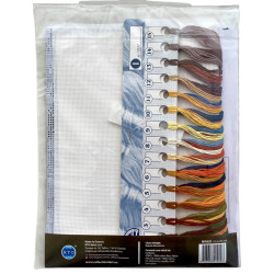 Auringonlasku ja erämaajärvi -ristipistotyö M1031