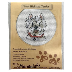 Ylämaanterrieri-ristipistotyö 00G-301paw